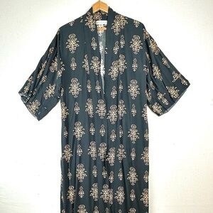 Mele' Beach Long Open Front Duster Cardigan Cover Up